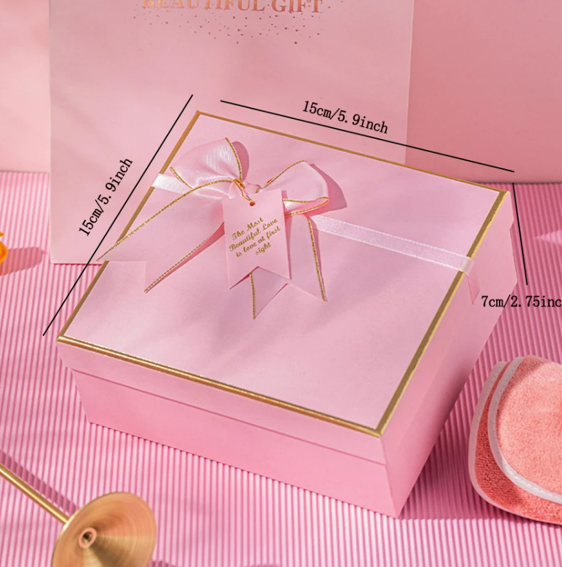 Luxury Pink Magnet Cover Dress Carton With Folding Magnetic Seal Gift Box