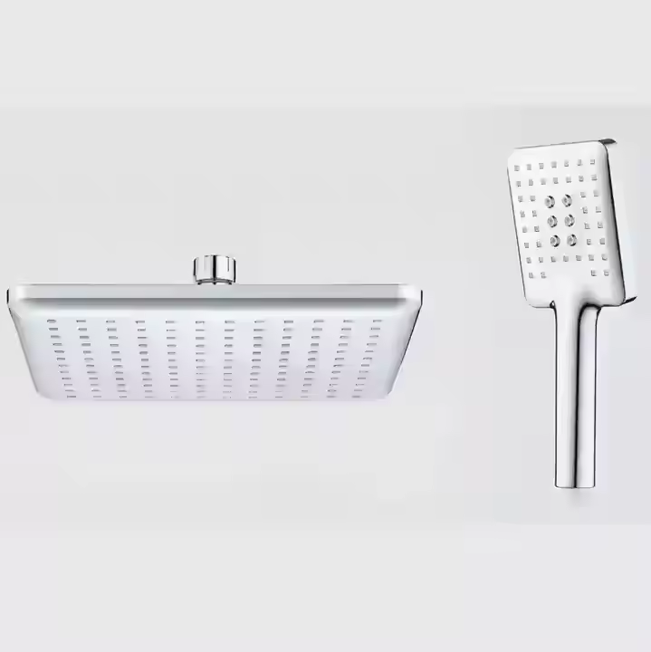 АБС Пластиковый квадратный ванный мойка Душевая головка с хромной вершиной