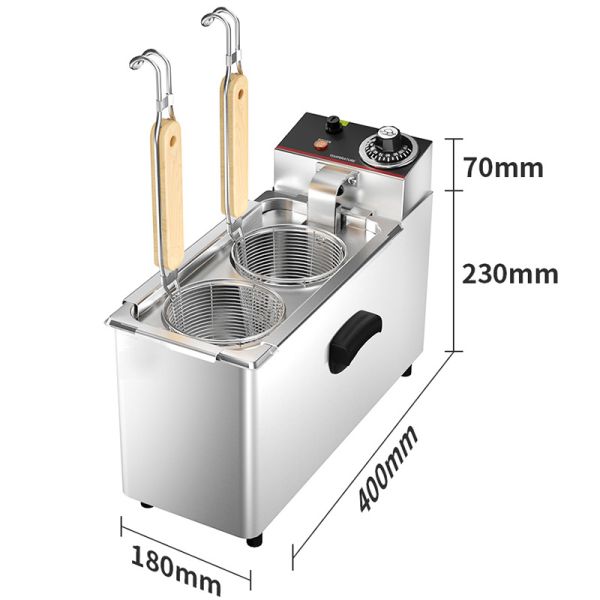 1 резервуар 4 корзины Электрическая макаронная плитка для быстрой приготовления пищи в коммерческих кухнях