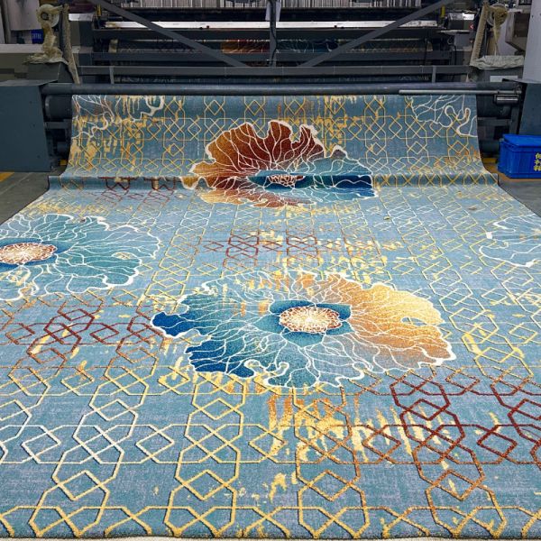 Fire Resistance Axminster Floral Casino Carpet with 7per inch Pitch and Cut Pile