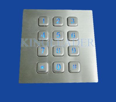 clavier numérique éclairé à contre-jour numérique de 3 x de 4 Matrix pour des clés lumineuses du bâti 12 de panneau