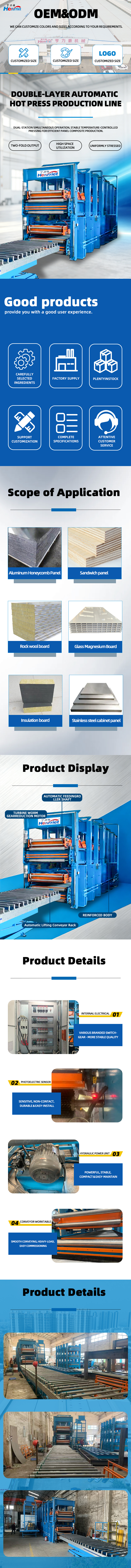 Auto-feeding 2-Layer 100 Ton Hot-press Equipment for Composite & Wooden Door Pressing