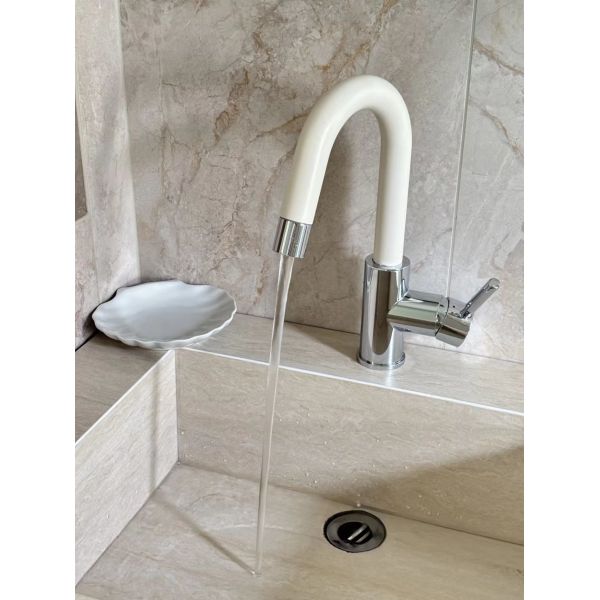 Lavabo de baño de travertino natural | Elegante tocador de piedra para villa y apartamento