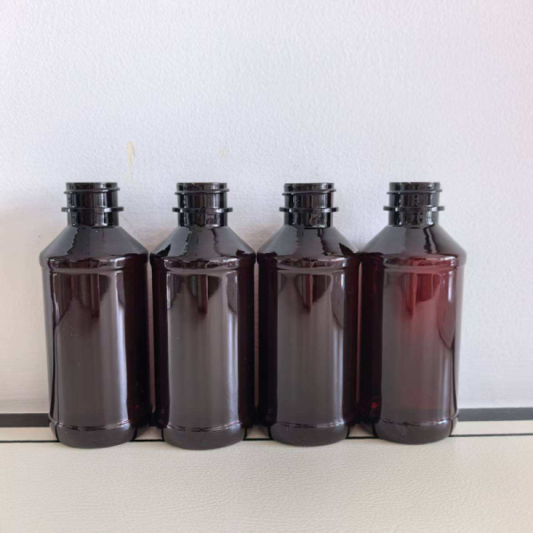 PET 16oz Amber Color Light Resistant Container Empty Pharma Oral Solution USP Plastic Bottle With Child Resistant Closure