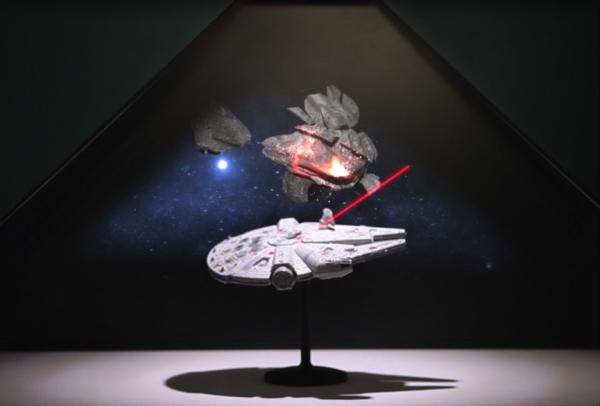 HD 1080P 32 Inch 3D Advertising Holographic Pyramid Diy For Watches, Toys Display