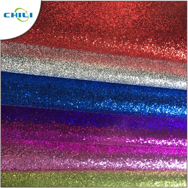 Fashion glitter pu shoe leather