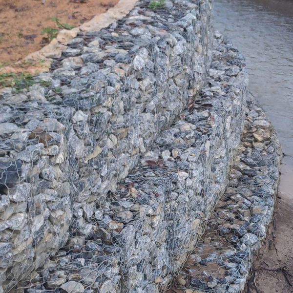 Hexagonal Mesh Hole Gabions Basket Box Galvanized 2x1x1m Gabion Rock Box