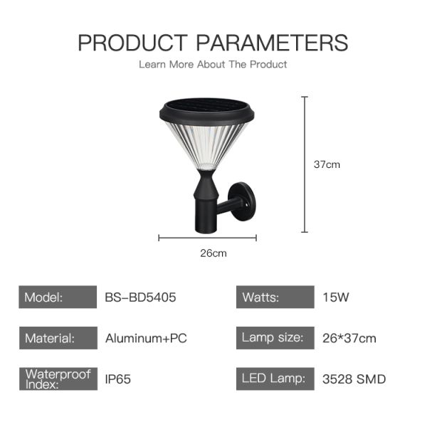 IP65 Easy Install LED Solar Wall Lights Outdoor , Aluminum High Lumen Solar Light 100lm