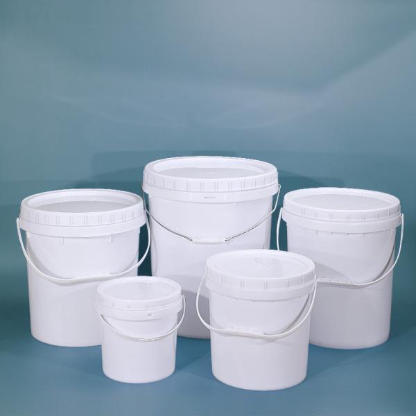 Personalized Thickened PP White Plastic Pail Bucket Storage Container With Screw Cap