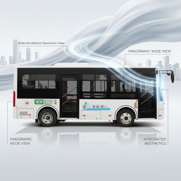 6.6m Electric City Bus New Energy 270KM Mileage 16 Seater accept customize.