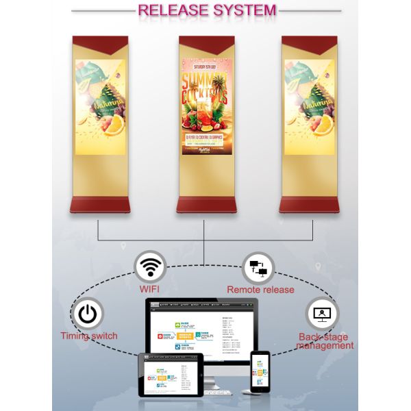 Intel Core I3 Touching TFT LCD Floor Standing Digital Signage Indoor