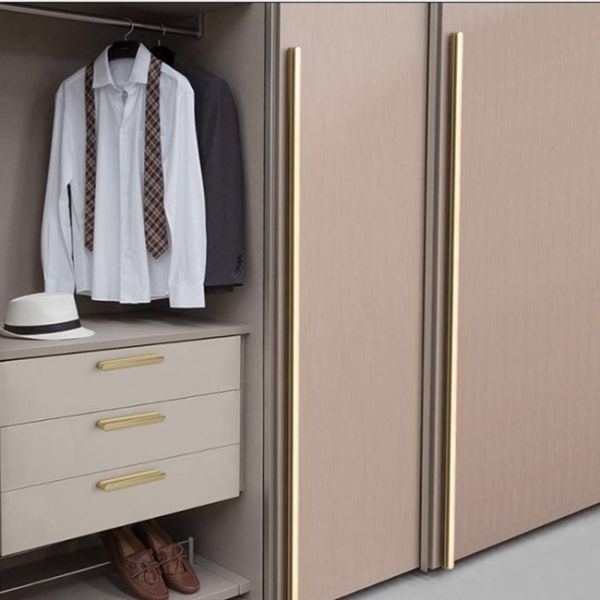 Smple Modern Aluminum long handles Factory Price Top quality plated 1200mm Gold Cabinet Handle