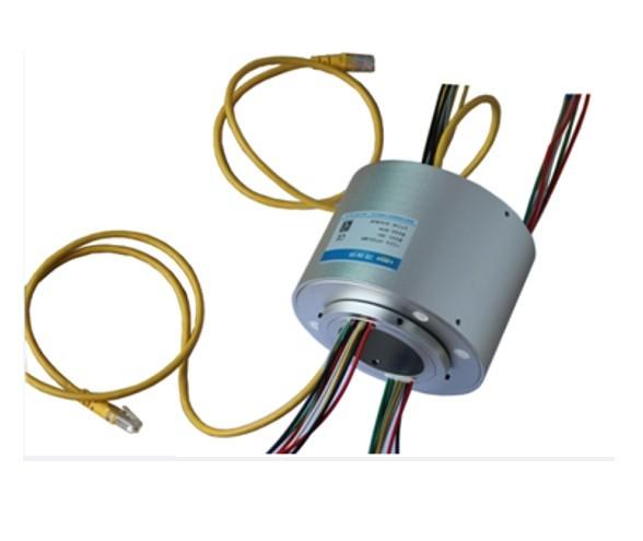 IP54 500rpm Fiber Optic Rotary Joint 1 Circuit Fiber / 12 Circuits 20A /24 Circuits Signal
