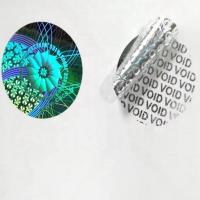 Label inaltérable de joint de sécurité d'autocollants faits sur commande doux adhésifs d'hologramme