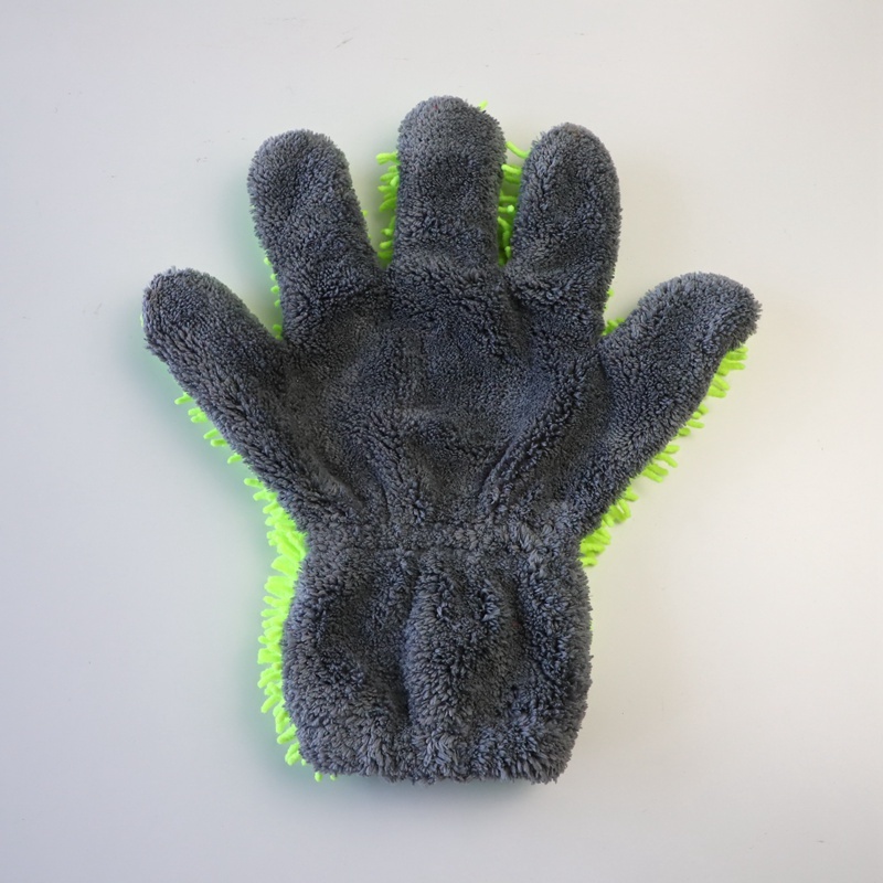 Eco Friendly 5 Finger Car Wash Mitt Super Absorbent Quick Drying