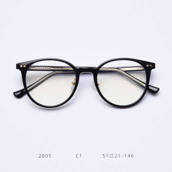 Myopia Female TR90 Material Glasses Trendy Net Red Round Blue Plate Flat Mirror Fashion Street Shooting