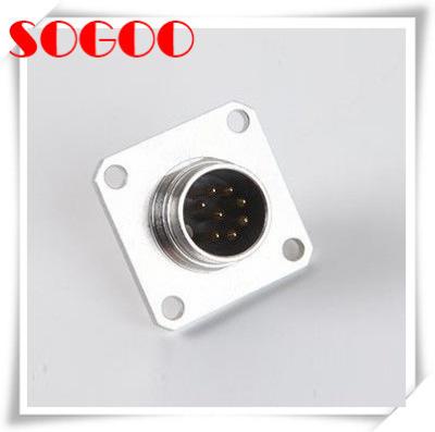 Ip68 à prova d'água 8 pinos AISG RET Conector de cabo quadrado, conector tipo flange fêmea Dip