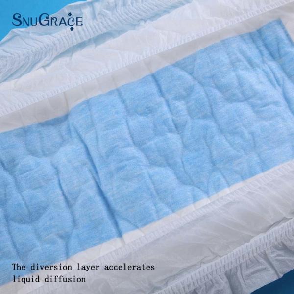 Fraldas descartáveis para adultos Odm Oem Alta Absorção Anti-Fugas 3D Canal de Prevenção