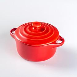 Anti Scald Baking Ceramic Oven Bowl With Lid Double Ear Multifunctional