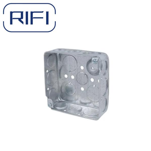 RIFI-OEM GI 電動ボックス 1と2 ギャング メタル スイッチボックス ハンディ 4 インチ 平方 電動ボックス