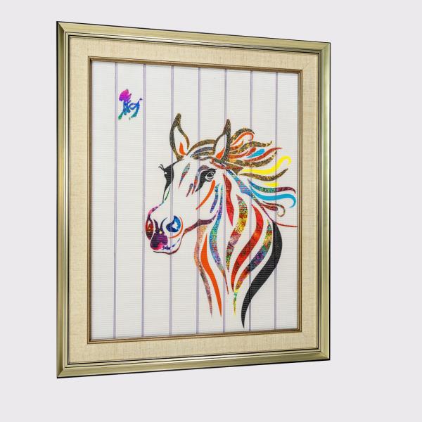 Chinese Zodiac Painting Twelve Animals Horse Home Decor Ribbon Painting Framed Art Decorative Wall Hangings