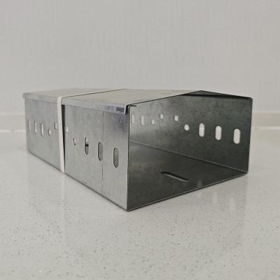 Custom Length Silver Galvanized Steel Cable Tray Wall / Floor Mounted Non Flammable