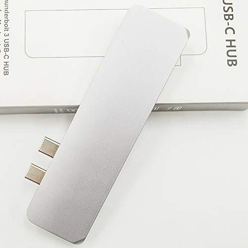Best Type-C Duo Adapter 50Gbps MacBook Pro 2018 2017 2016 13 15,USB-C 100W Power Delivery,USBC 5Gbps Data,4K 