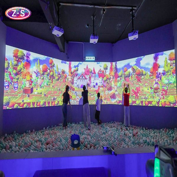 HD Interactive Wall 4000 Lumen Zombie Wars Juegos de proyección inmersivos para parques temáticos