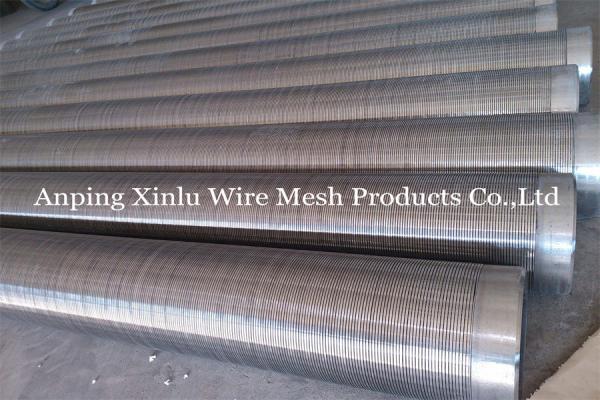 Wire Wrapped Continuous Slot Screen For Deep Well Drilling Ss Material
