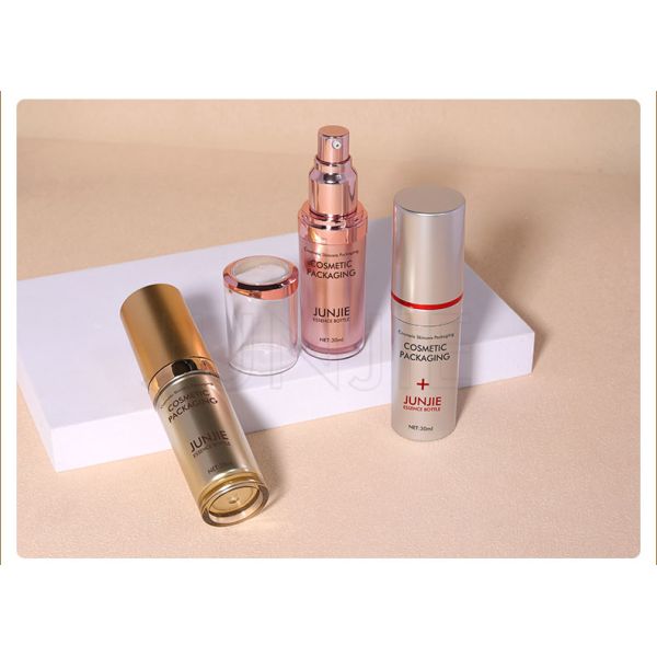 Luxury 30ml Skincare Packaging Set Empty Cosmetic Acrylic Essence Oil Bottle For Skin Care Serum Plastic Bottle