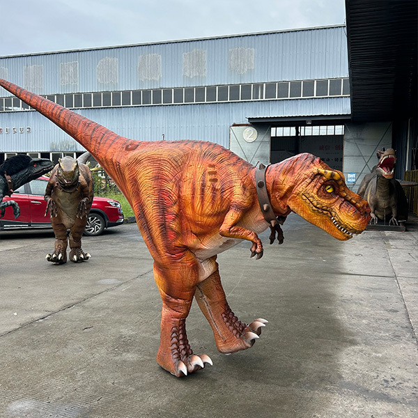 Artificial Jurassic Park Adult Walking Silicone Rubber Dinosaur Costume / Dinosaur Suit