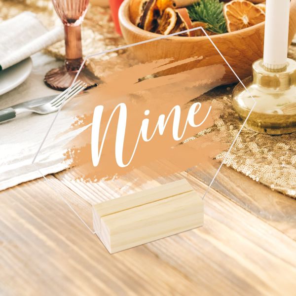 Сделайте самостоятельно Шестиугольные акриловые пустые знаки и стойки, акриловые табличные знаки свадебный декор