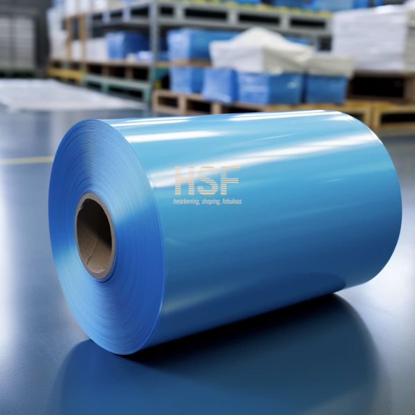 Непрозрачный синий полиэтиленовый пленка высокой плотности 80μM без галогена