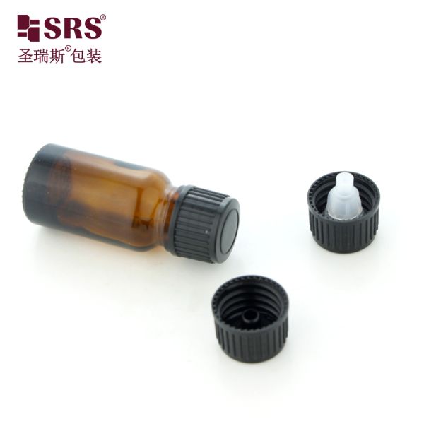 Empty Transparent Blue Green Semi-transparent Color Glass Bottles With Screw Cap Essential Oil Bottle