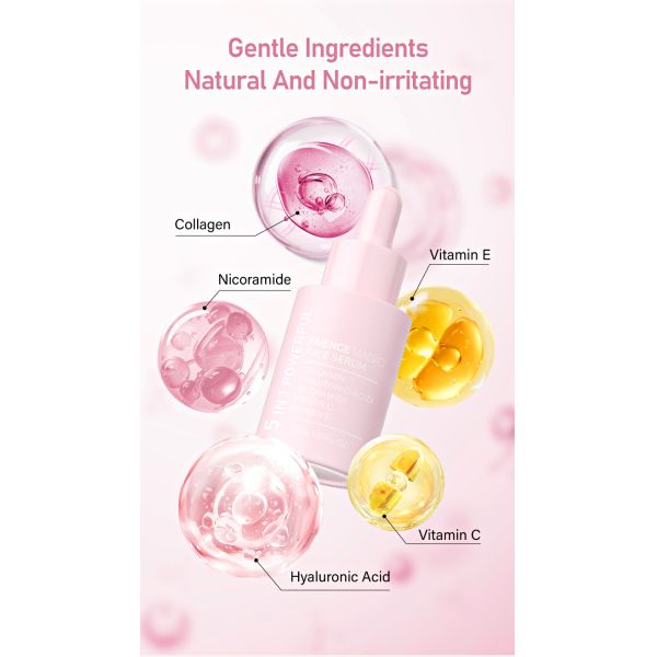 FAIENCE MAGIC OEM 5 in 1 Face Serum with Whitening Firming Anti-wrinkle Anti-aging Keep Moisturize Pale Spots for Home Use