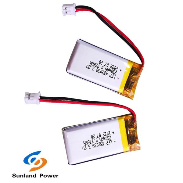 Литий-ионные аккумуляторы LiFePo4 Rechargeble полимера LP0452038 3.2V 230mAh