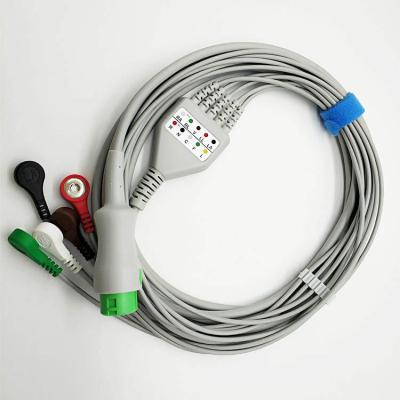 Cor do cinza de ligações de Mindray Ecg das ligações do equipamento 5 do eletrocardiograma fácil de usar