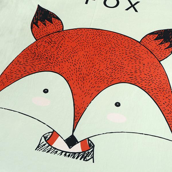 Unisex Fox Newborn Soft Blanket Fluffy 2 Ply Polyester Flannel Blanket