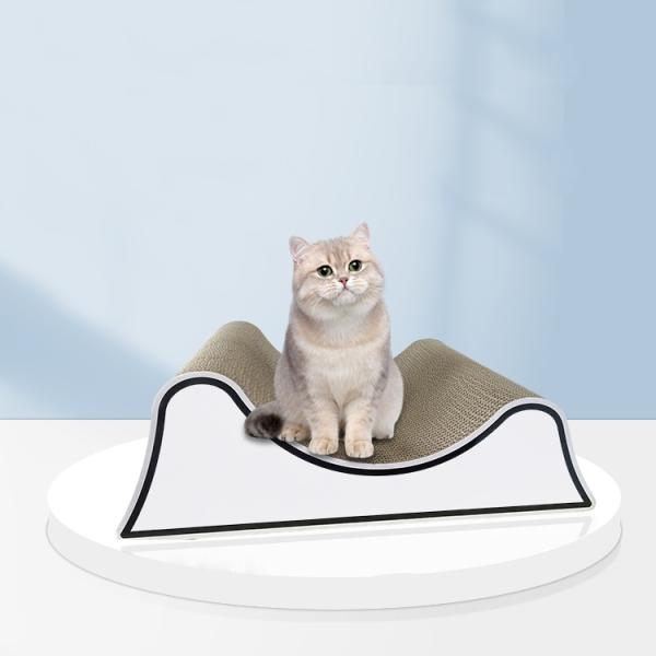 Corrugated Paper Cat Scratch Board Line Valley Type Cat Scratching Board Wholesale Cat Cardboard Toy High Density Durable