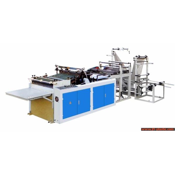 7KW Side Weld Bag Machine With Handle Cut , CQA-700 Sealing Bag Making Machine