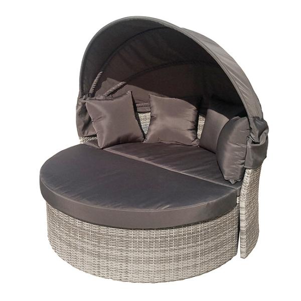 PE Rattan Garden Lounge Chair Sofa Furniture Chair Daybed Lying Bed Beach