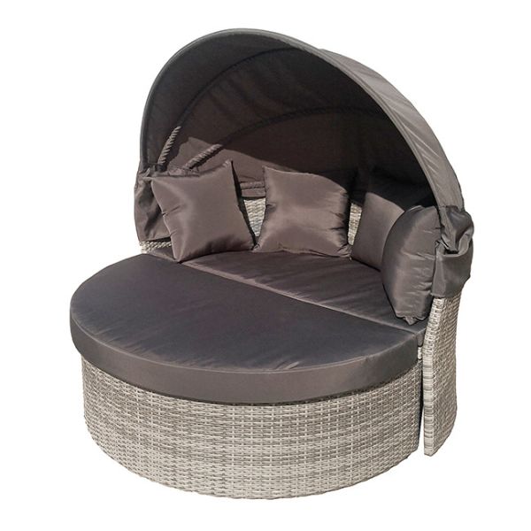 PE Rattan Garden Lounge Chair Sofa Furniture Chair Daybed Lying Bed Beach