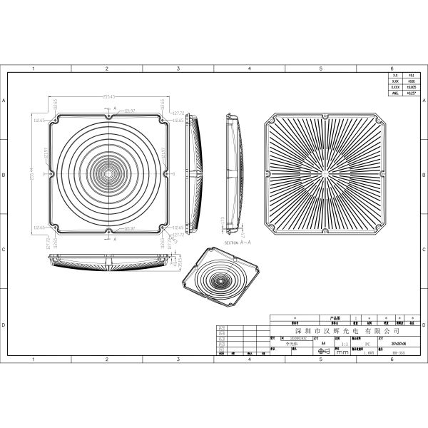 Масляная станция свет Линза Прозрачный пластиковый ПК материал с УФ-защитой