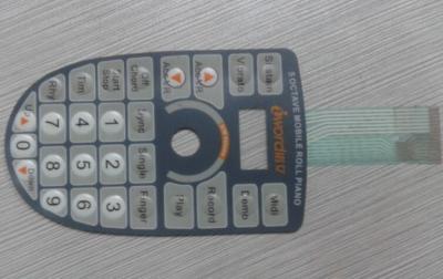 Interruptor de membrana impermeável do telemóvel do filme fino com adesivo de 3M e luzes do diodo emissor de luz