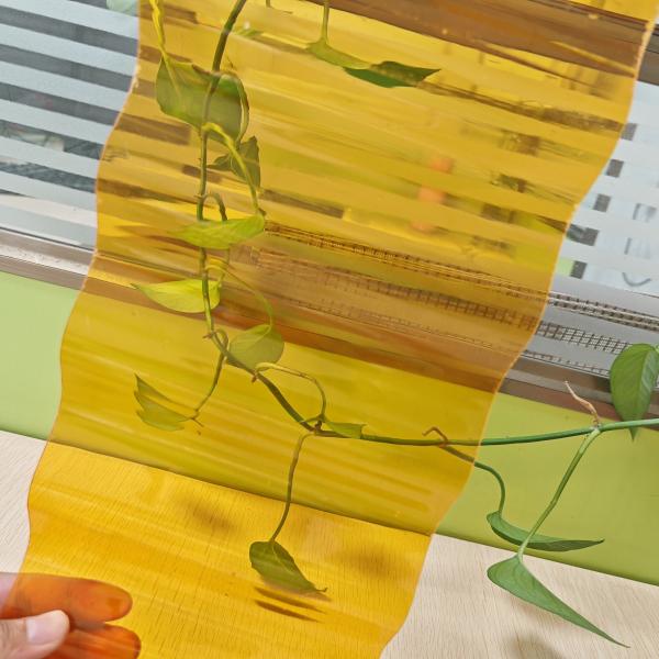 Orange Polycarbonate Corrugated Sheet Perfect Solution For Both Practical And Decorative Roofing And Siding Projects