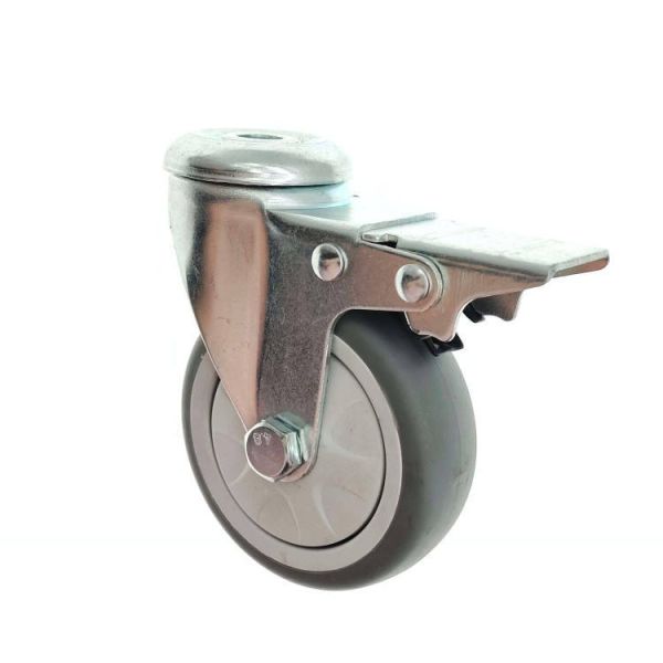 3 Inch Industrial Caster with 360° Swivel Rotation and 75mm PU Wheel for Service Carts