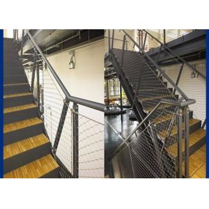 SS304 2mm Stainless Steel Rope Mesh Supplier For Staircase Protection Fencing