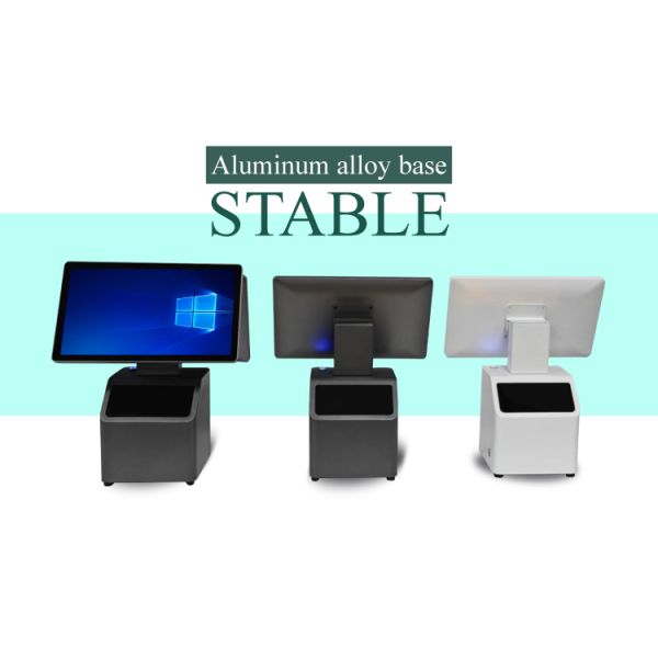 15.6'' Touch Screen POS System with Built-in 1D/2D Scanner in Black or White