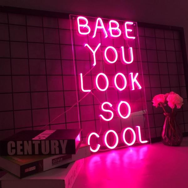 Custom Home Advertising LED Letter Light Hustle LED Neon Light Signs