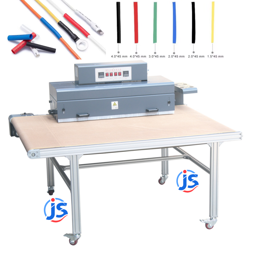 Cable Heat Shrink Tunnel Machines 7.2kW Shrink Tubing Oven With High Temperature Resistant Teflon Mesh
